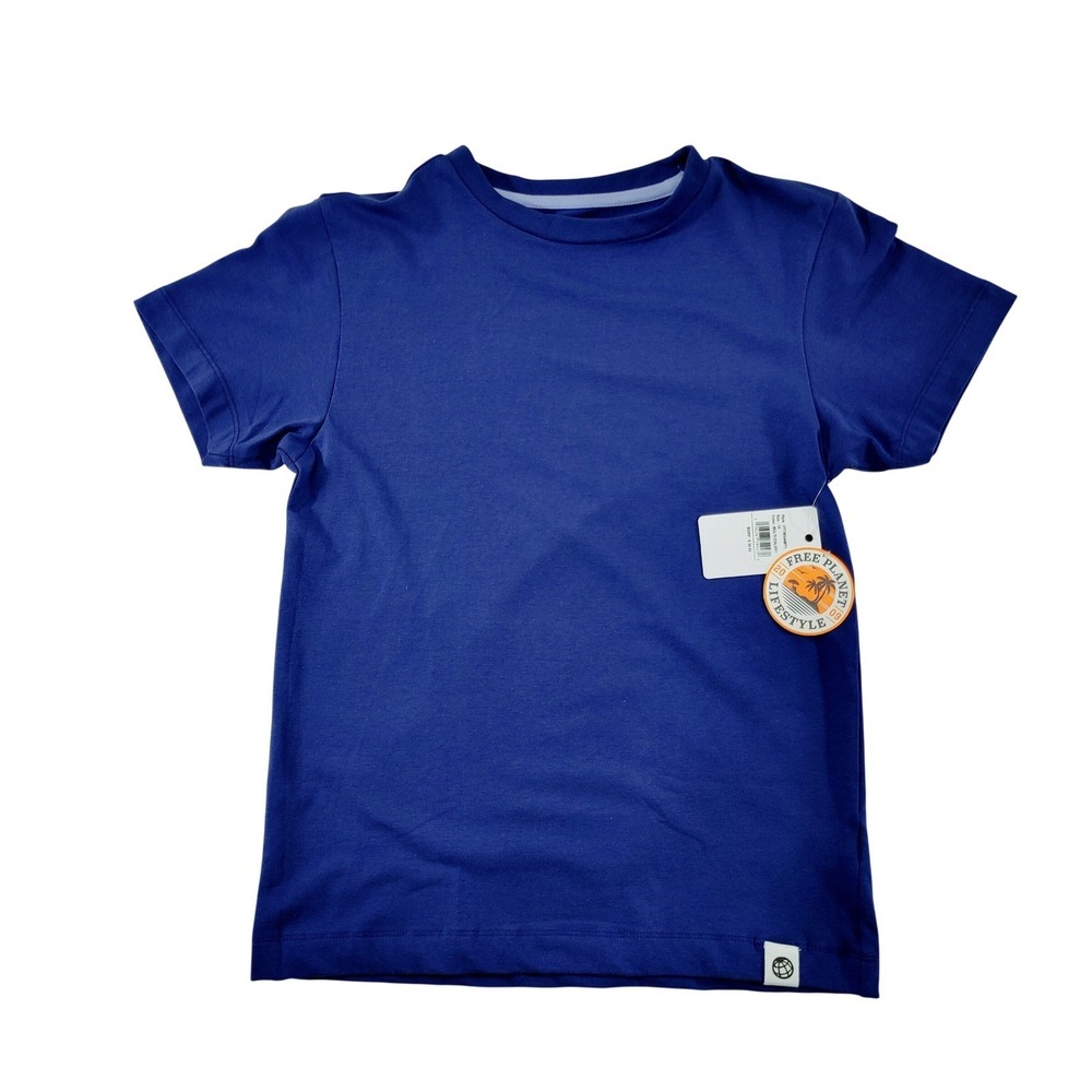 Free Planet Boys‎ Blue Short Sleeve Crew Neck T-Shirt Size 10
